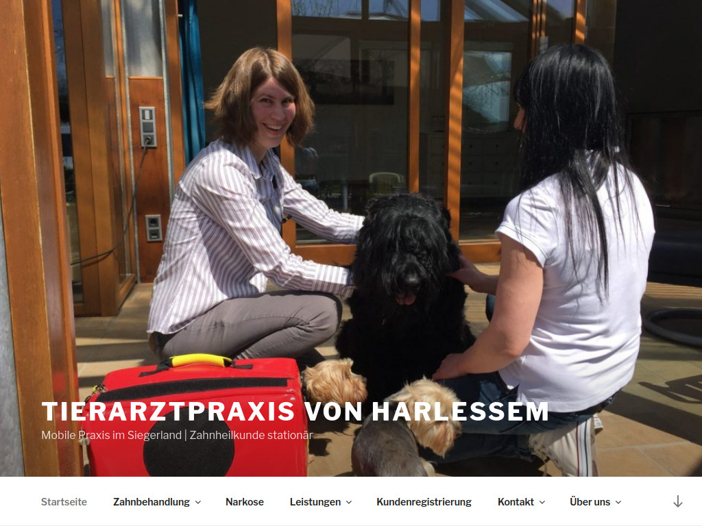Website von Tierarztpraxis von Harlessem in Siegen