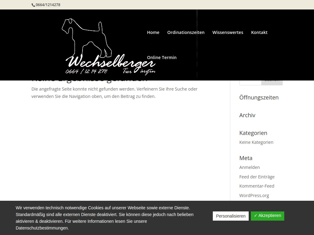 Website von Tierarzt Wechselberger in Spielberg