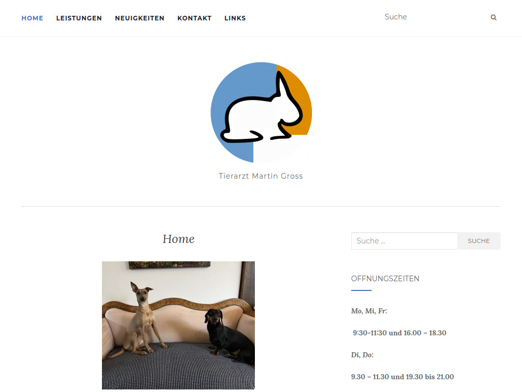 Website von Tierarzt Puntigam in Graz