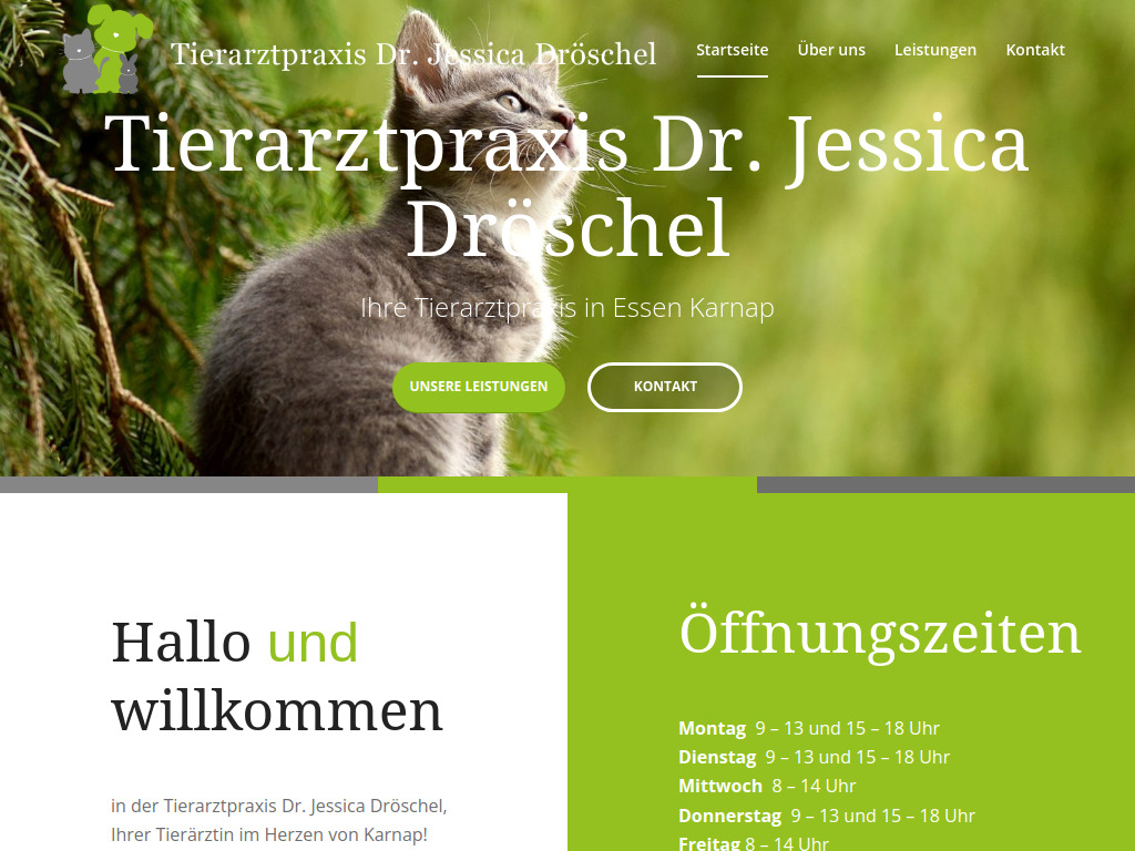 Website von Tierarztpraxis Dr. Jessica Dröschel in Essen