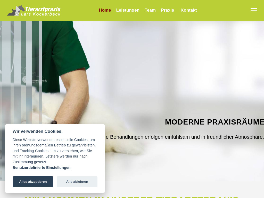 Website von Lars Kockerbeck Tierarztpraxis in Wandlitz