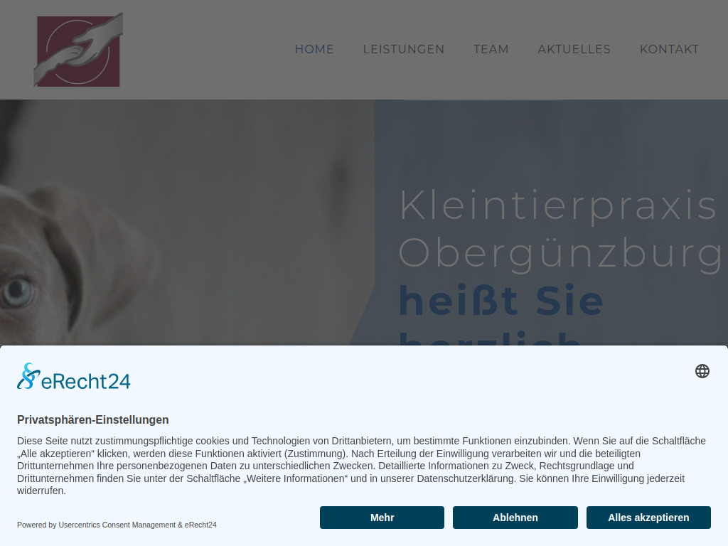 Website von Dr. med. vet. Stefan Dahnke in Obergünzburg