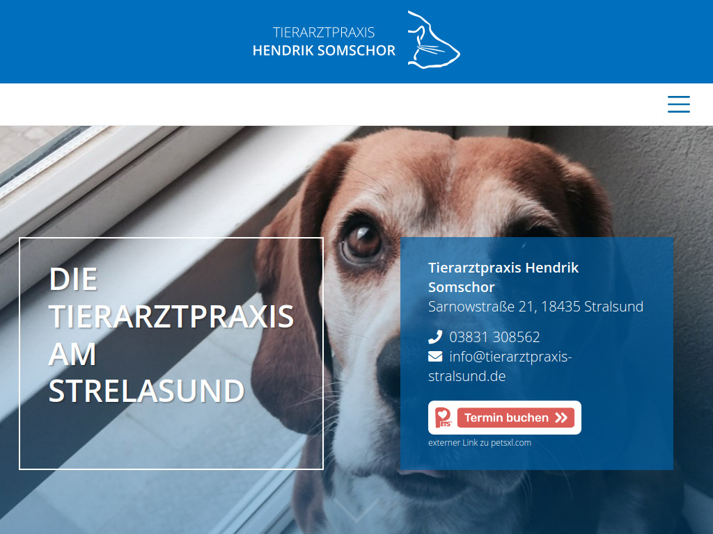 Website von Tierarztpraxis Somschor in Stralsund
