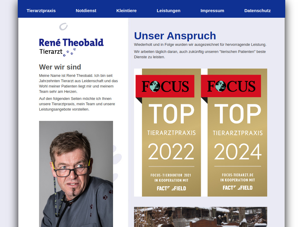 Website von Tierarztpraxis Theobald in Bad Salzdetfurth