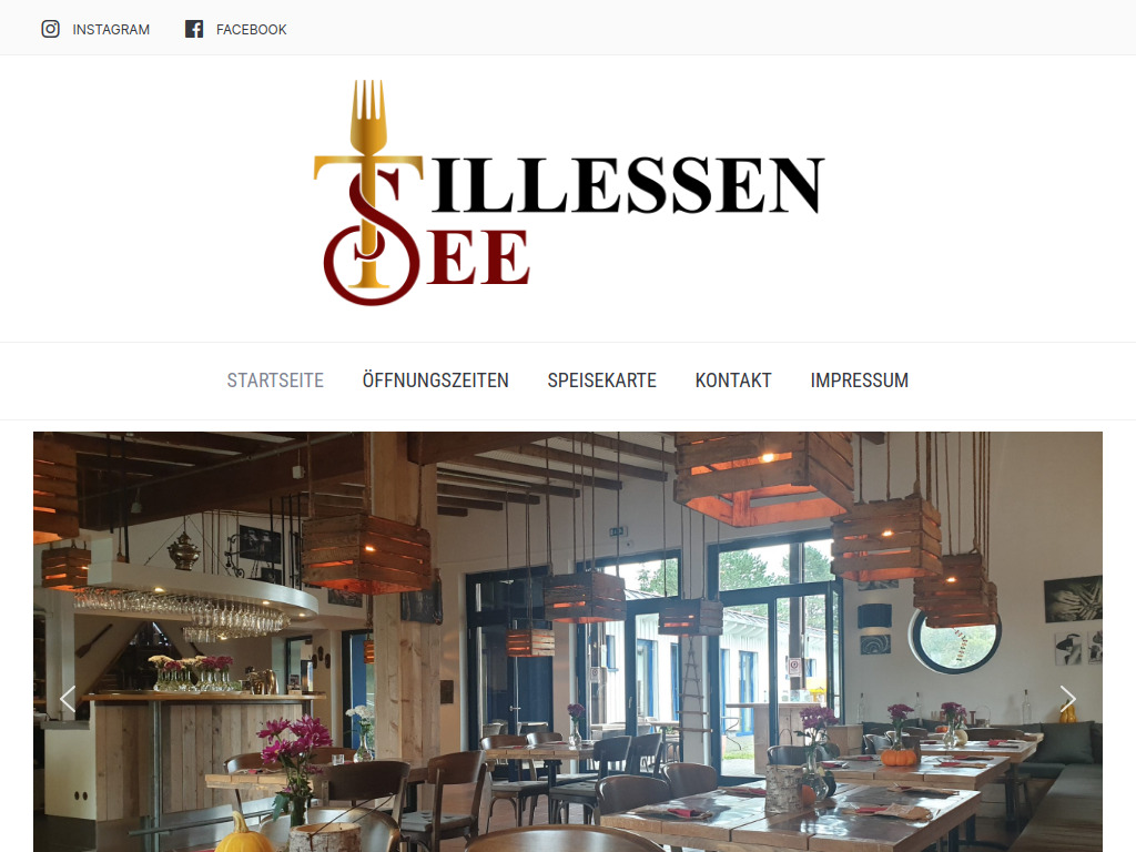 Website von Restaurant Tillessensee in Dorsten