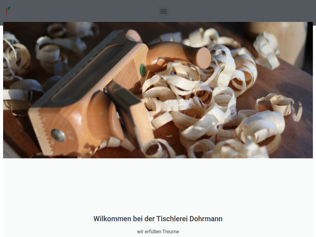 Website von Tischlerei Dohrmann in Lübeck