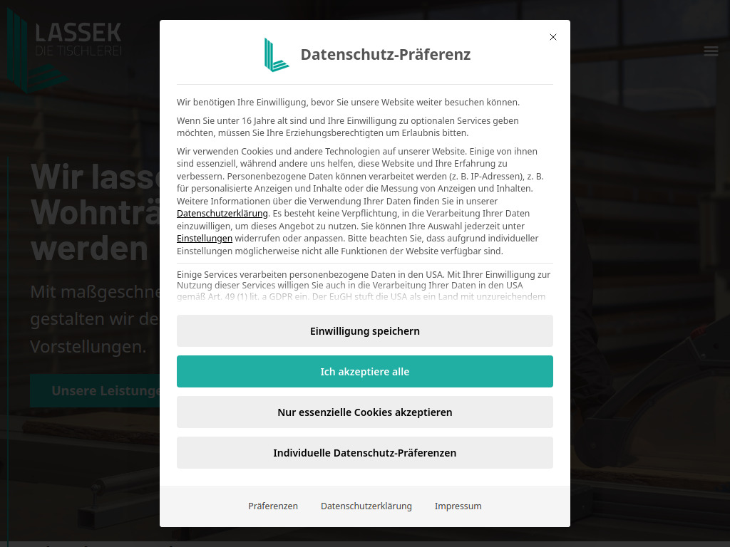 Website von Lassek GmbH & Co. KG in Dortmund