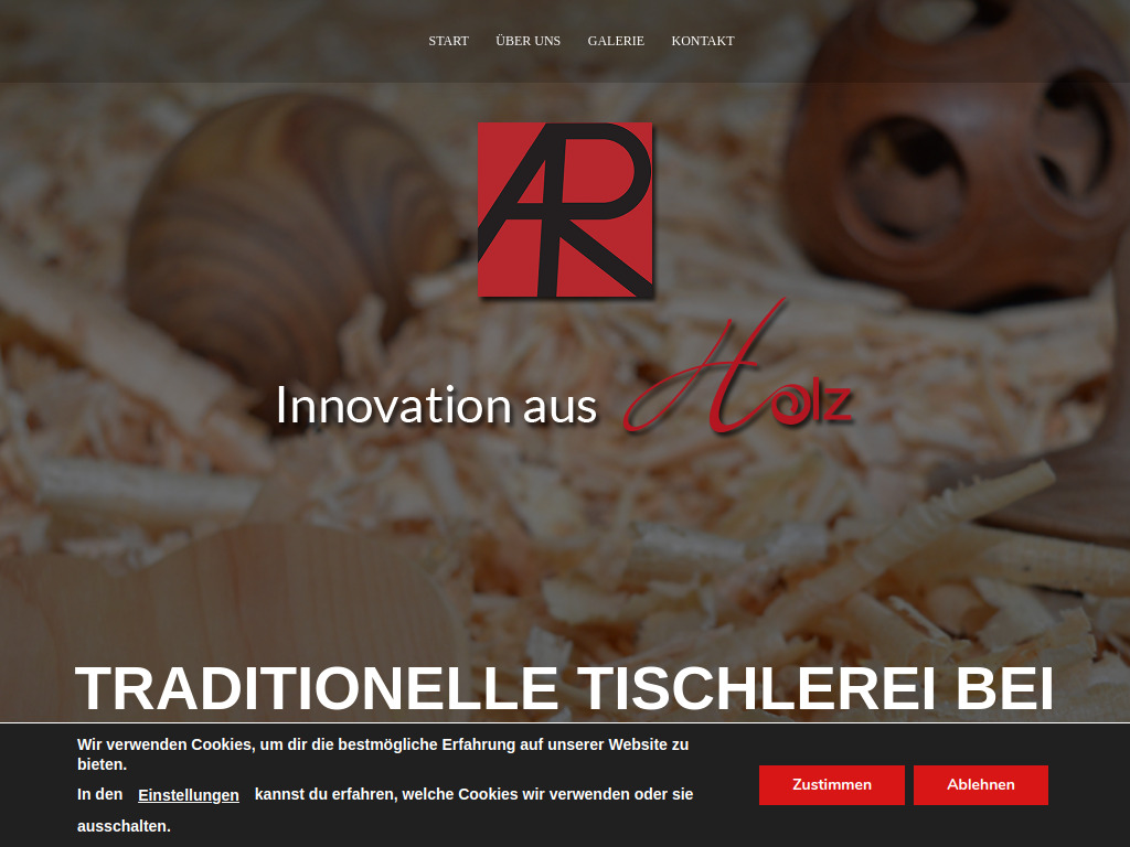 Website von Tischlerei Reininger in St. Nikolai im Sausal