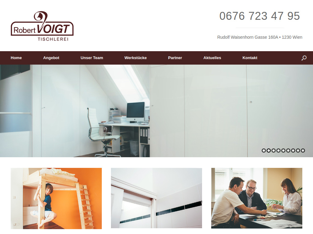 Website von Tischlerei Voigt in Wien