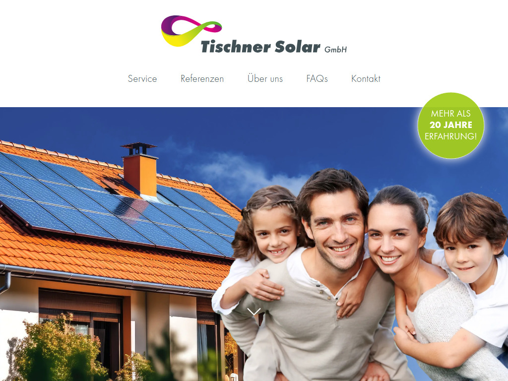 Website von Tischner Solar GmbH in Merkendorf