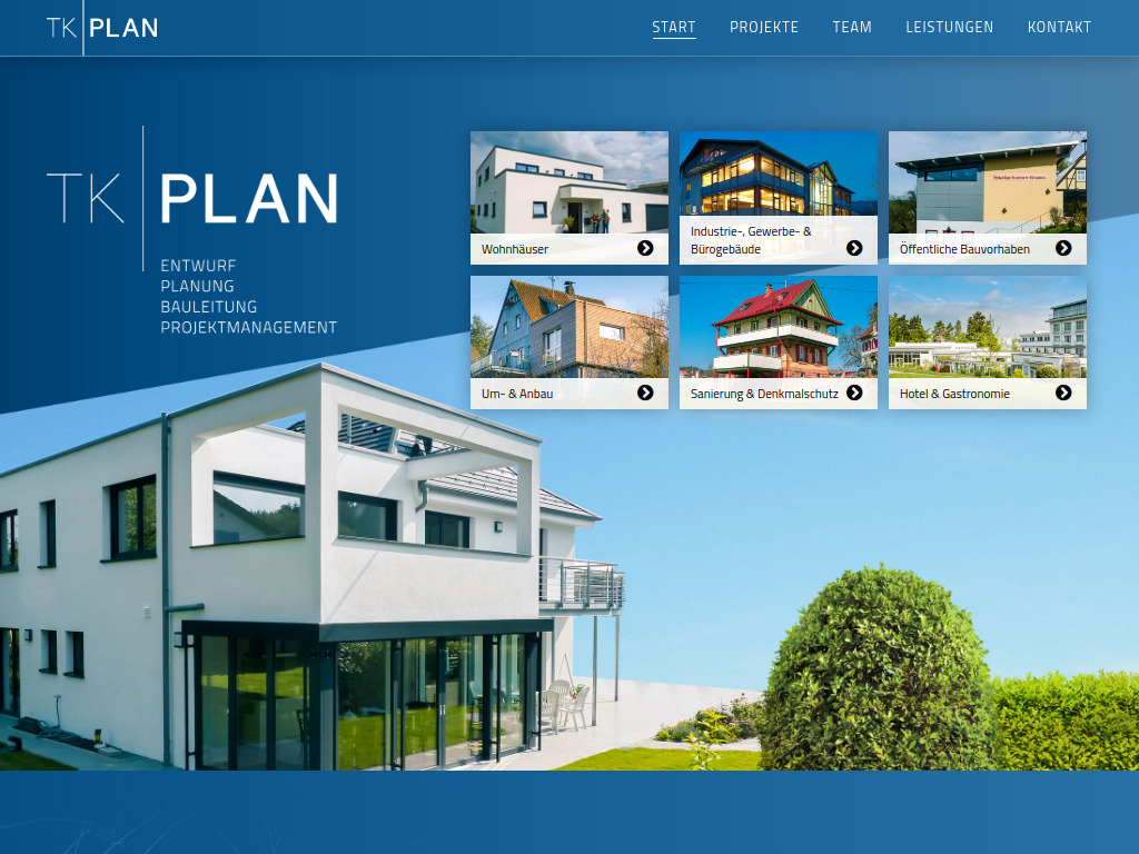 Website von TK-Plan in Altensteig