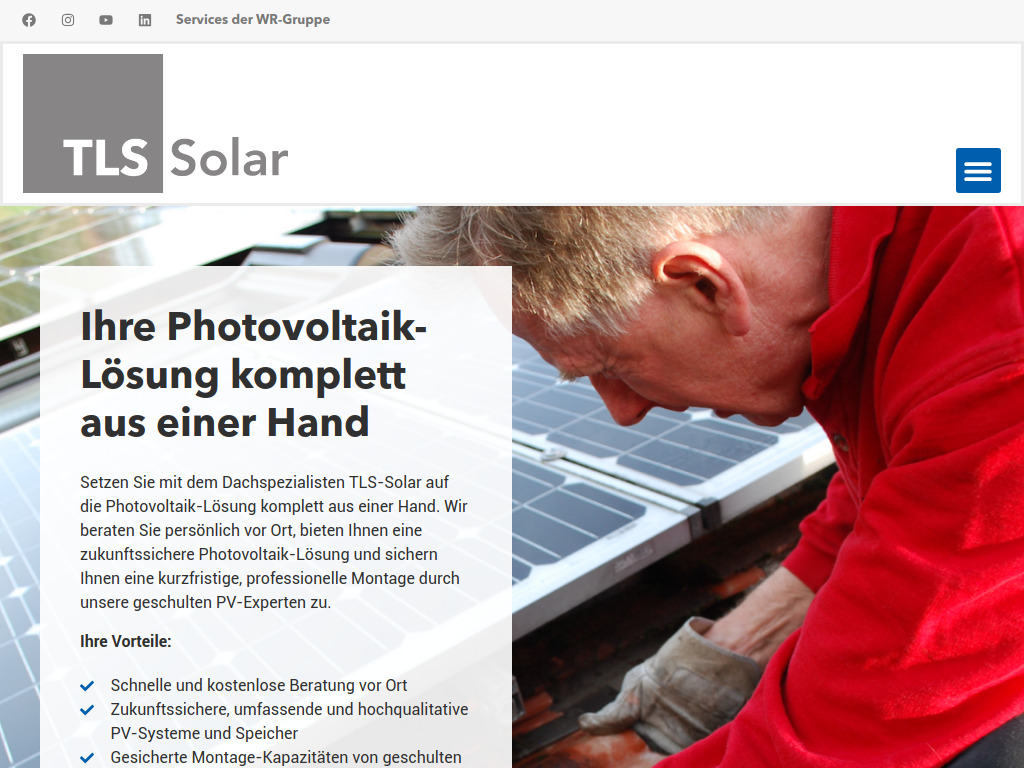 Website von TLS-ECOplus GmbH & Co. KG in Pliezhausen-Gniebel