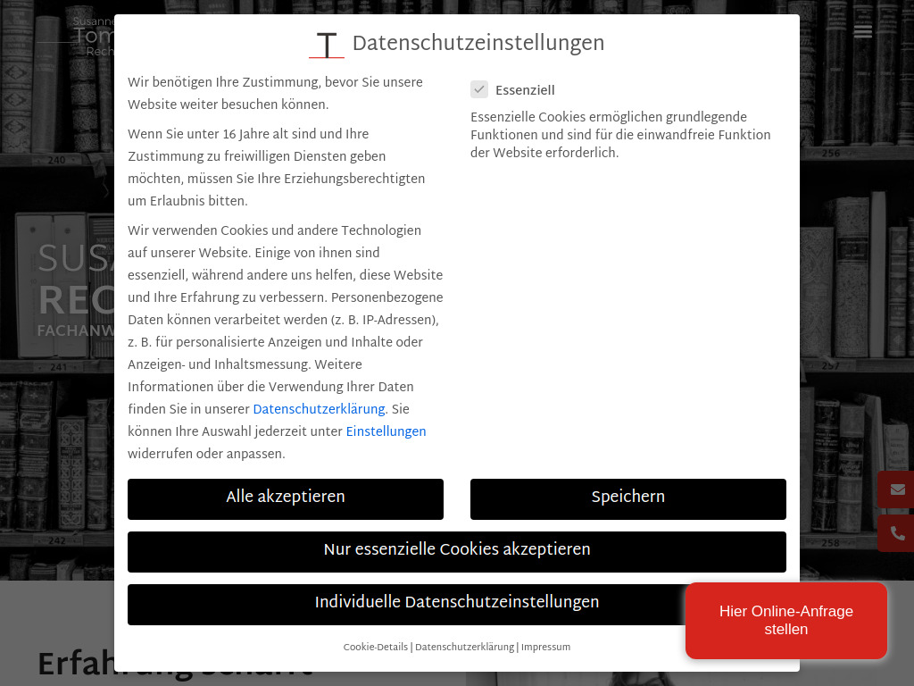 Website von Kanzlei Tombrink in Heek