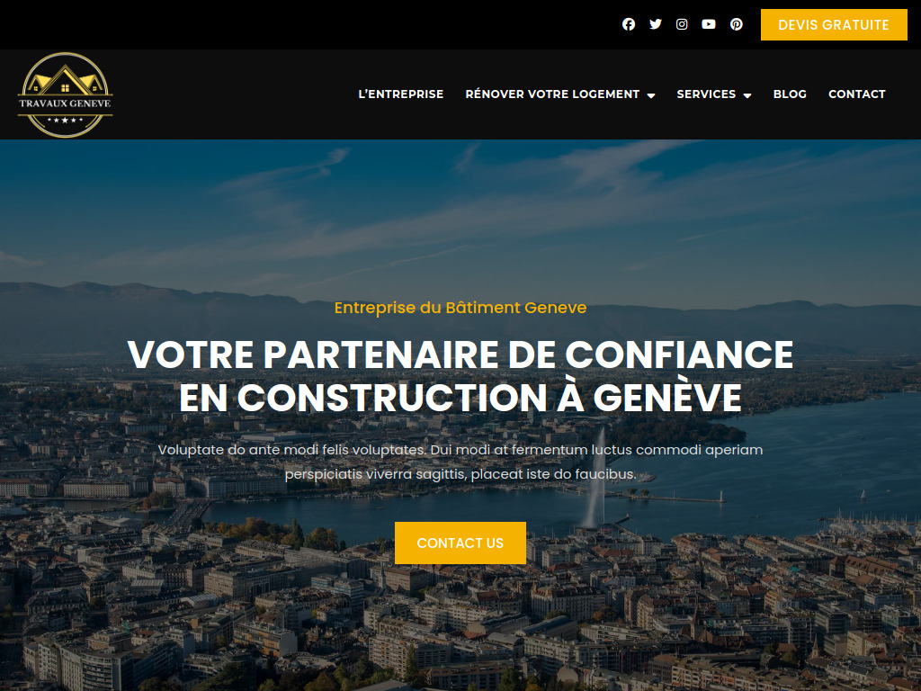 Website von Bosa Construction Industrial in Mobile