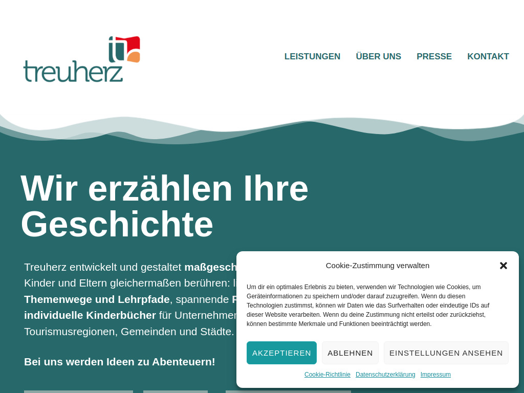 Website von Treuherz in Schörfling am Attersee