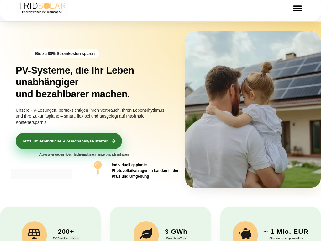 Website von TRIDSOLAR in Offenbach an der Queich