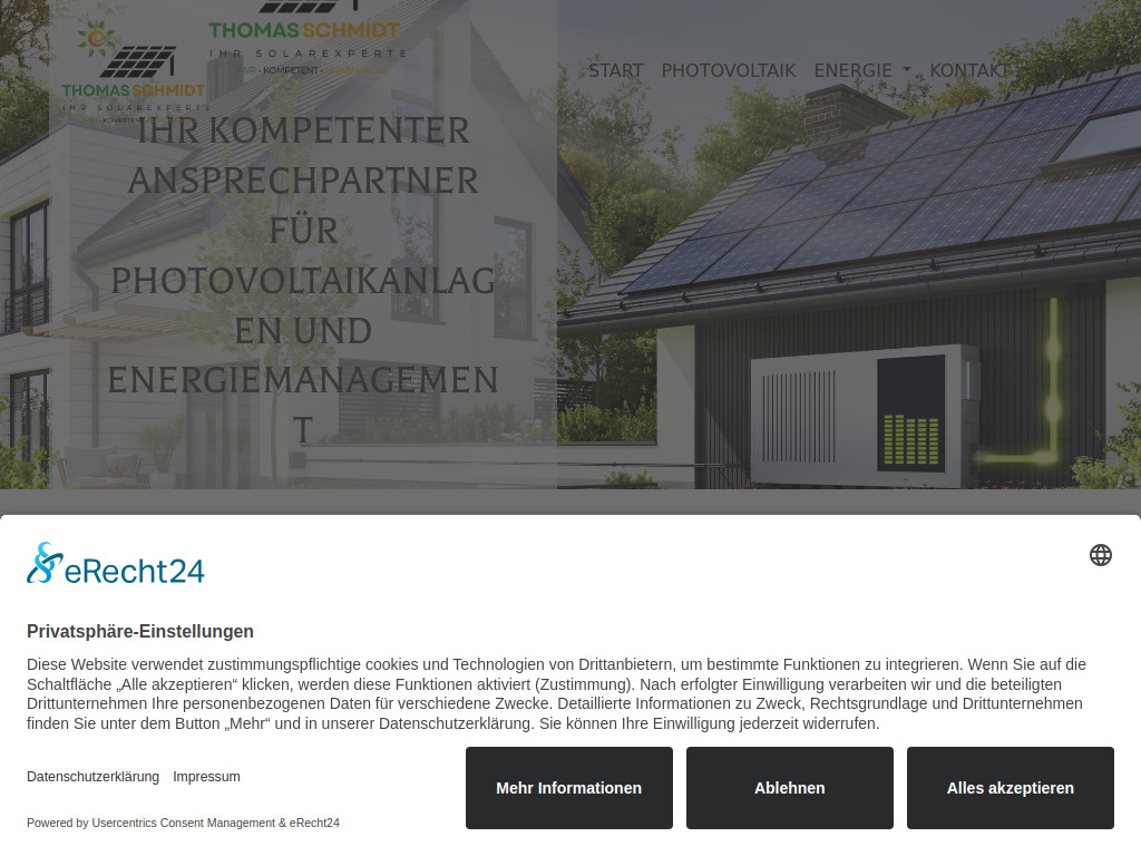 Website von Thomas Schmidt Handelsvertretung in Eckernförde