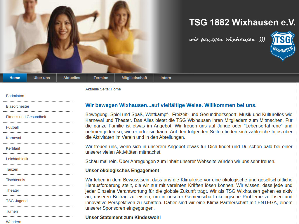 Website von TSG 1882 Wixhausen e.V. in Darmstadt