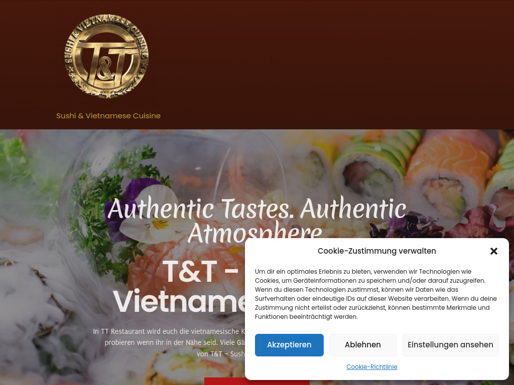 Website von TT Restaurant in Brieselang