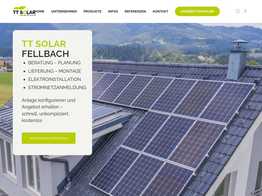 Website von T&T Systembau GmbH in Fellbach