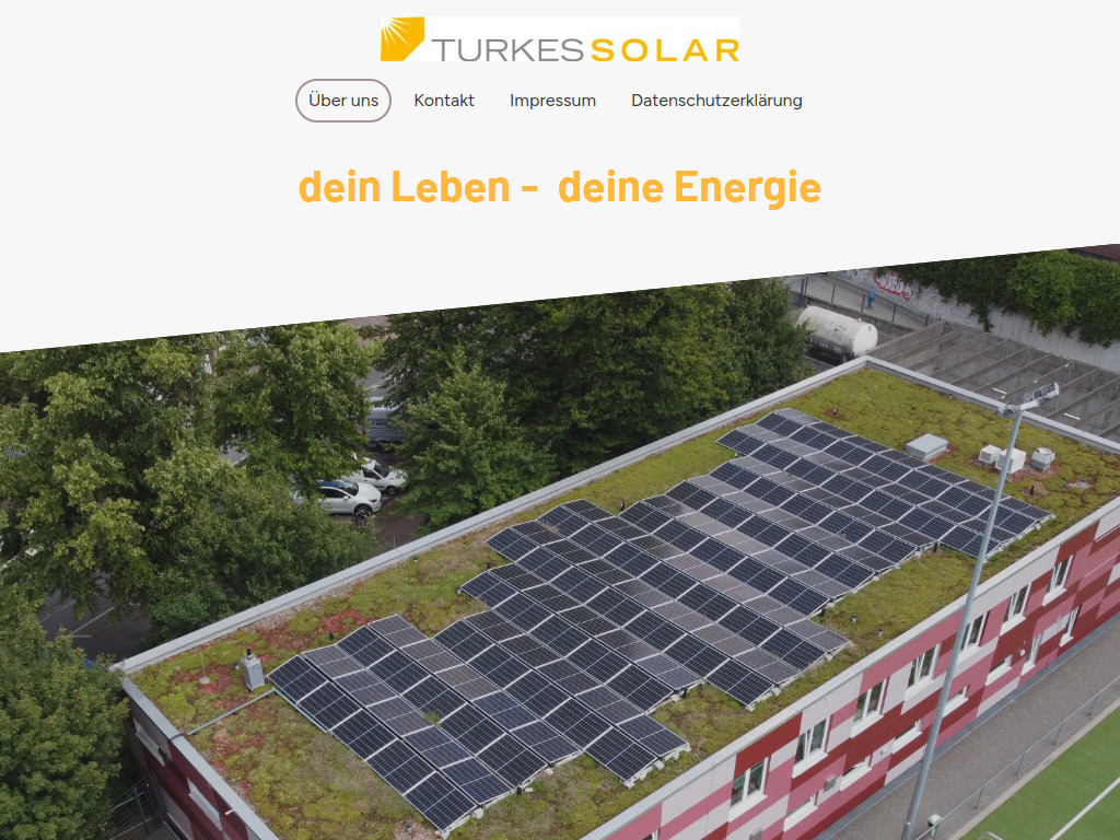 Website von Turkes Solar in Hamburg