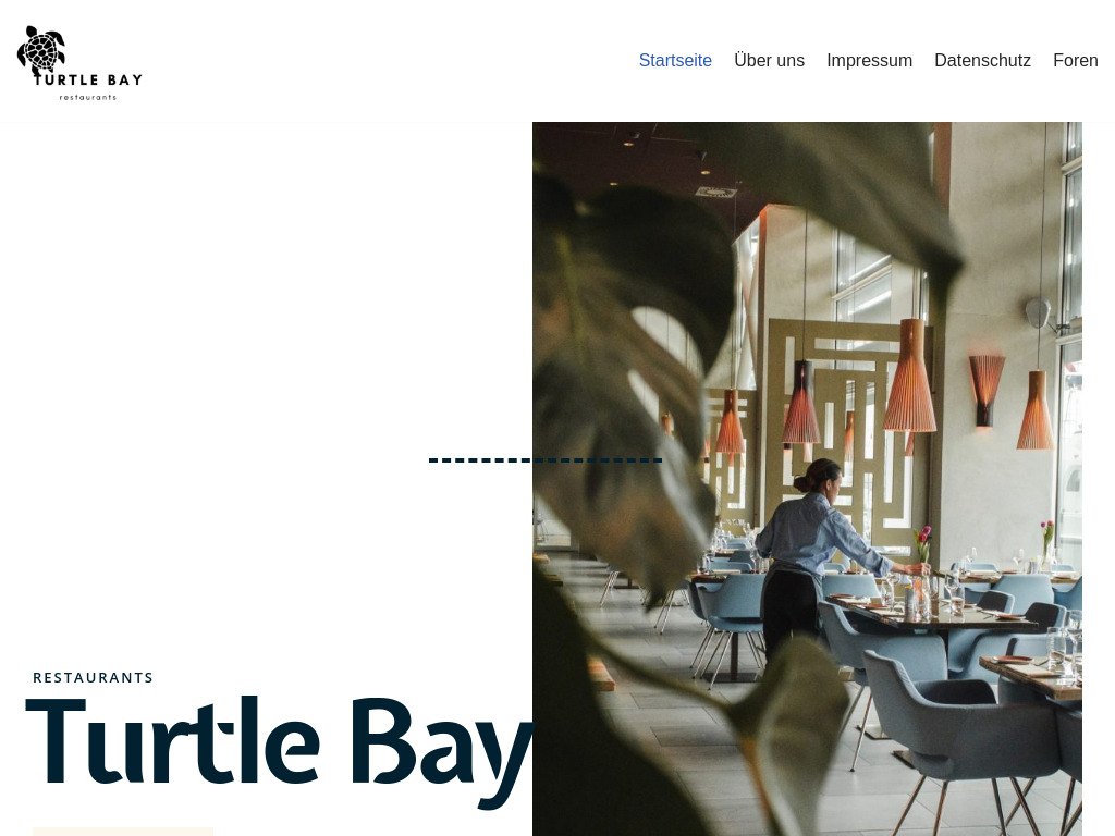 Website von Turtle Bay in Dresden