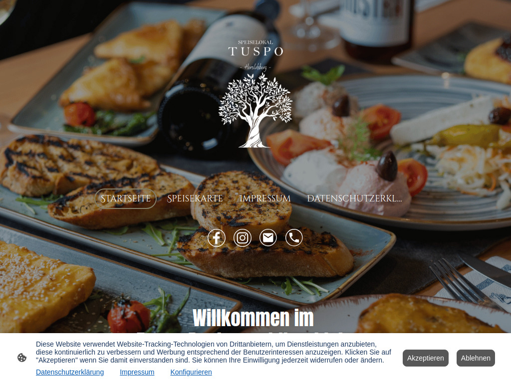 Website von Tuspo Restaurant Heroldsberg in Heroldsberg