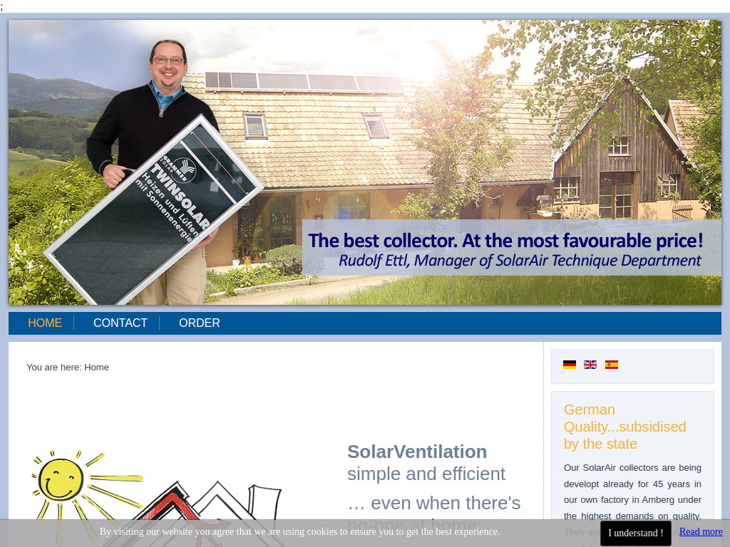Website von GRAMMER Solar GmbH in Amberg