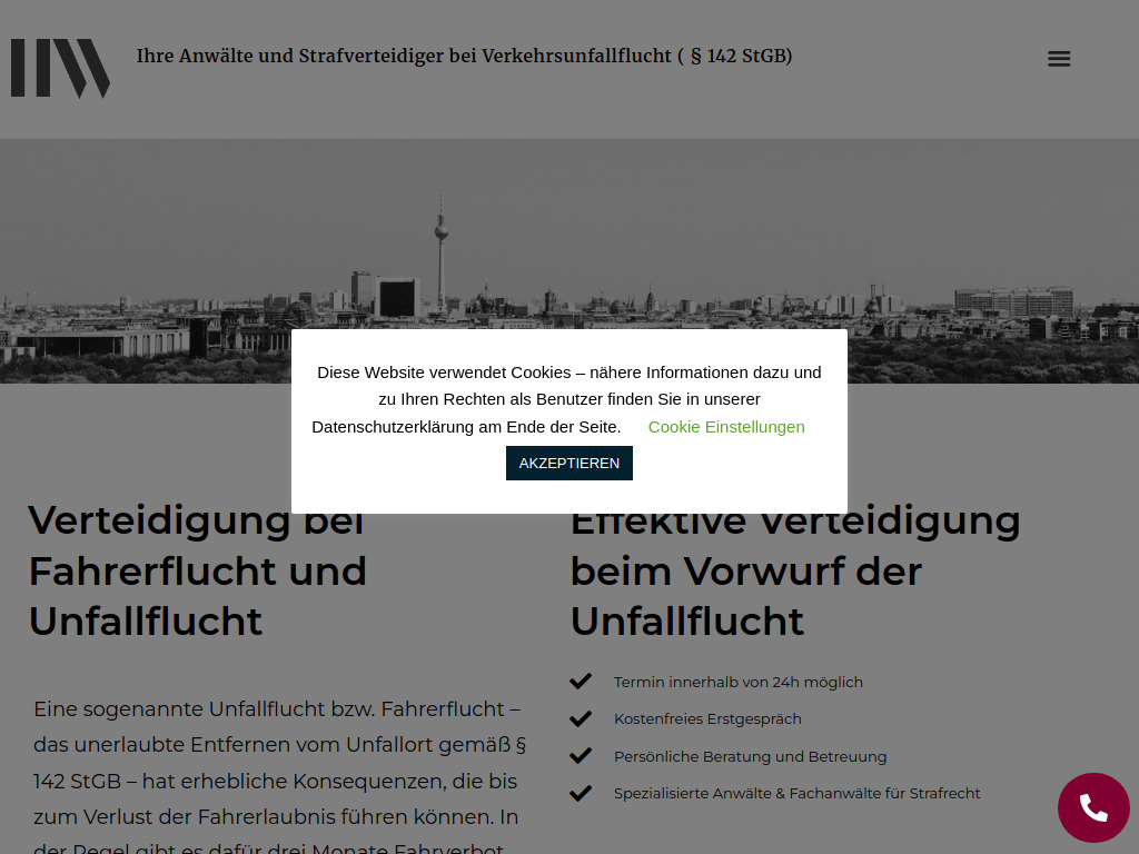 Website von HEGEWERK Rechtsanwälte PartG mbB in Berlin