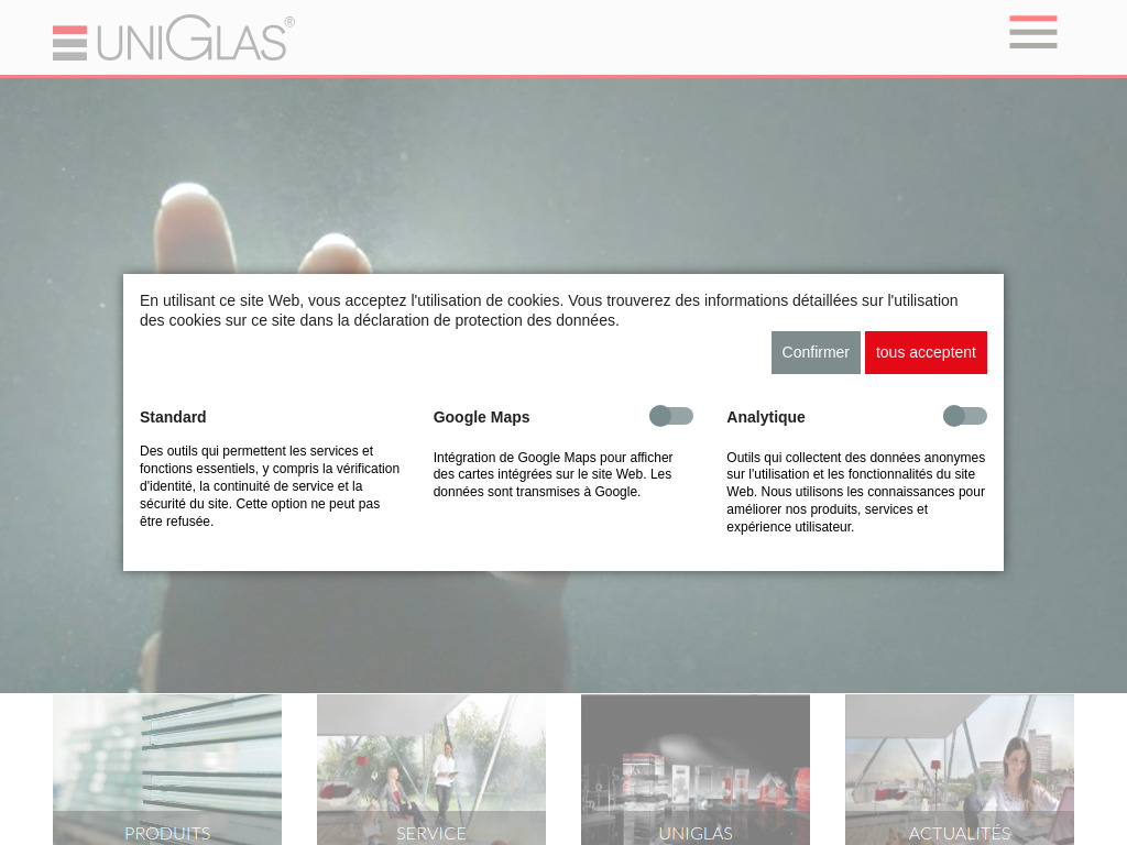 Website von Startseite - UNIGLAS in Pischelsdorf Tel