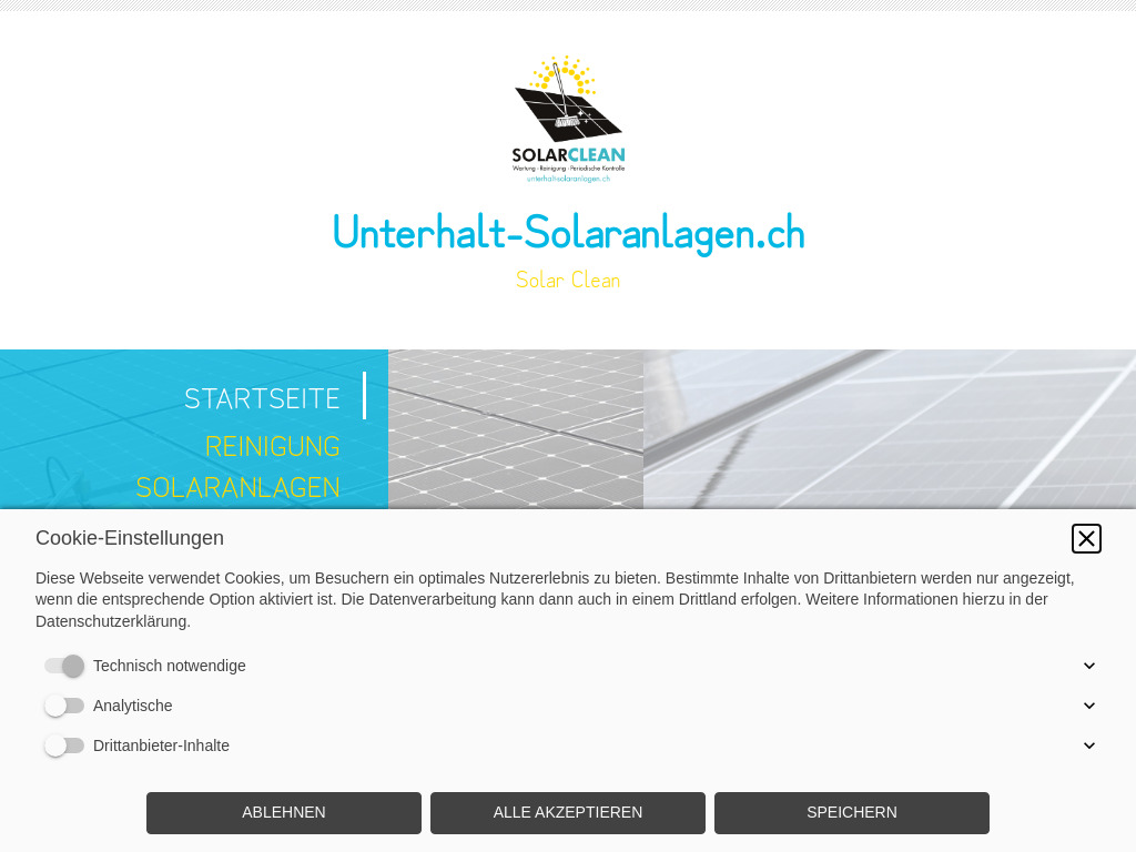 Website von Unterhalt Solaranlagen in Wagen