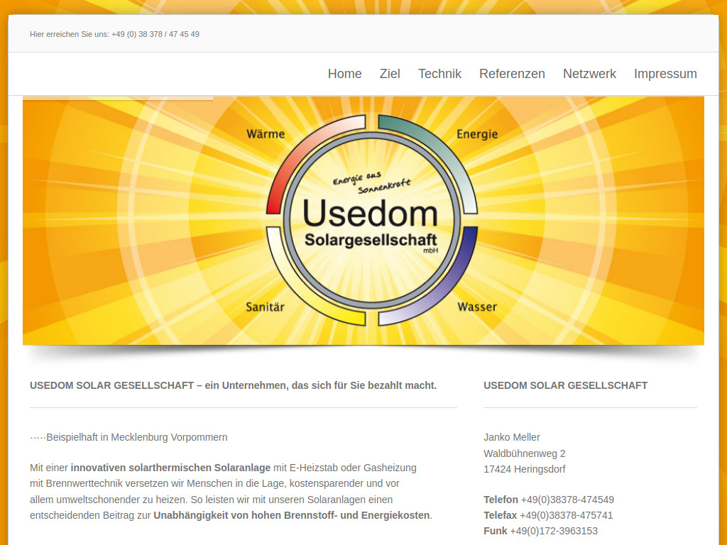 Website von Janko Meller Bioheizung in Heringsdorf