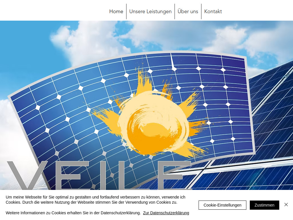 Website von Veile Photovoltaikanlagen in Ellwangen-Pfahlheim