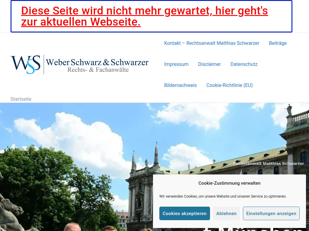 Website von Rechtsanwalt Matthias Schwarzer-kompetent und professionell in München