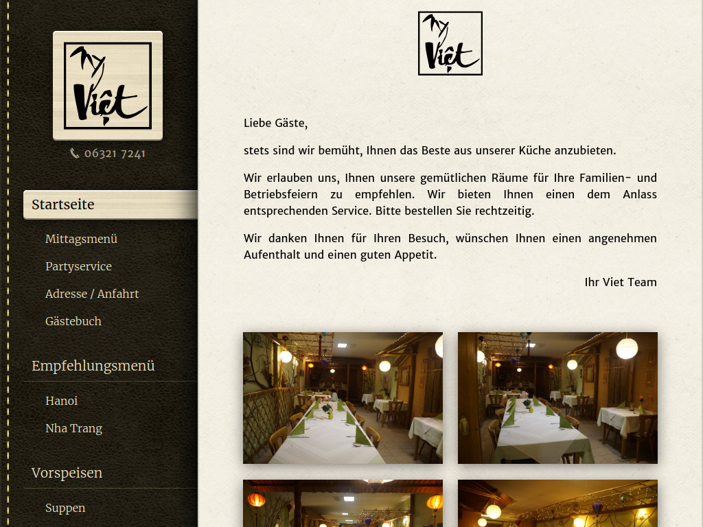 Website von Restaurant Viet in Neustadt