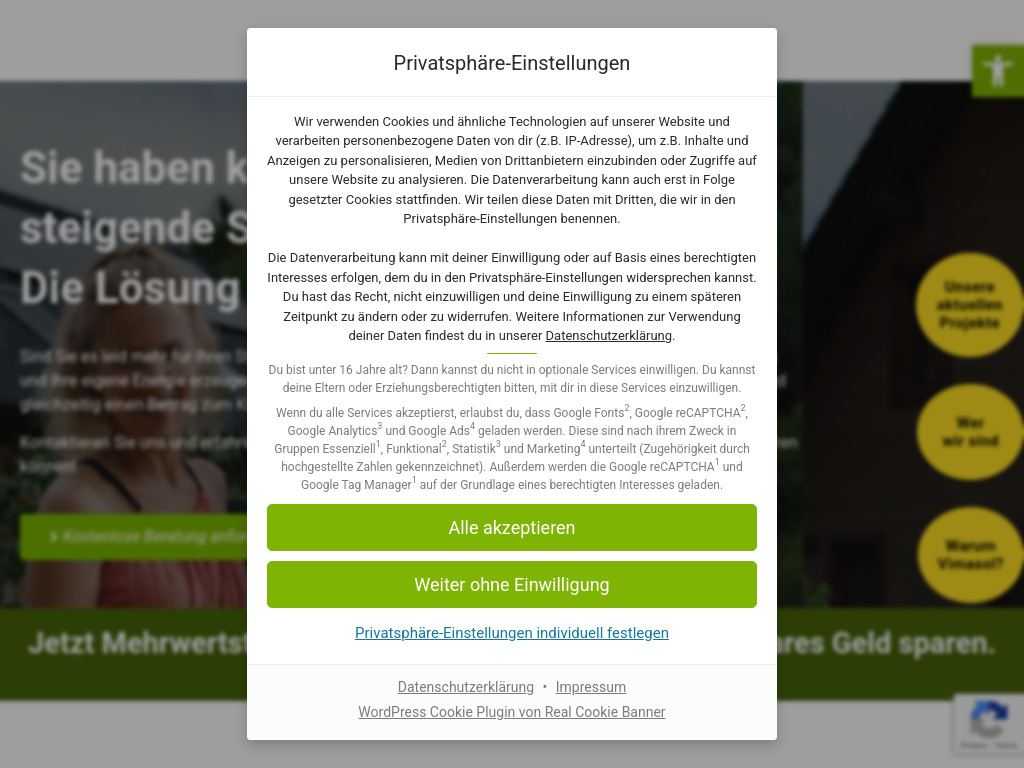 Website von vimasol GmbH in Esslingen am Neckar