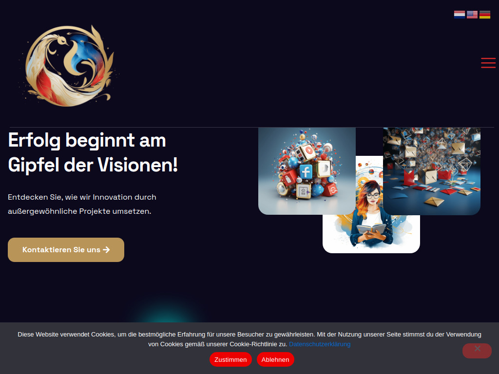 Website von VisionaryPeak-Marketing