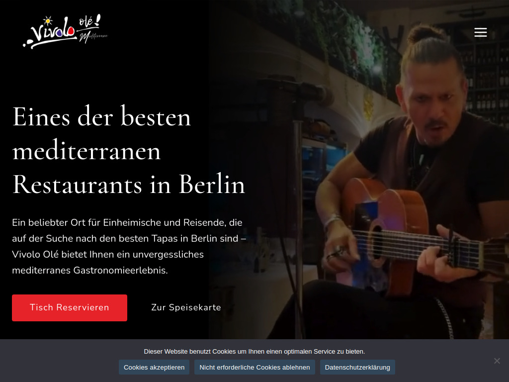Website von Restaurant VivoloC.C.C. Betriebs GmbH in Berlin
