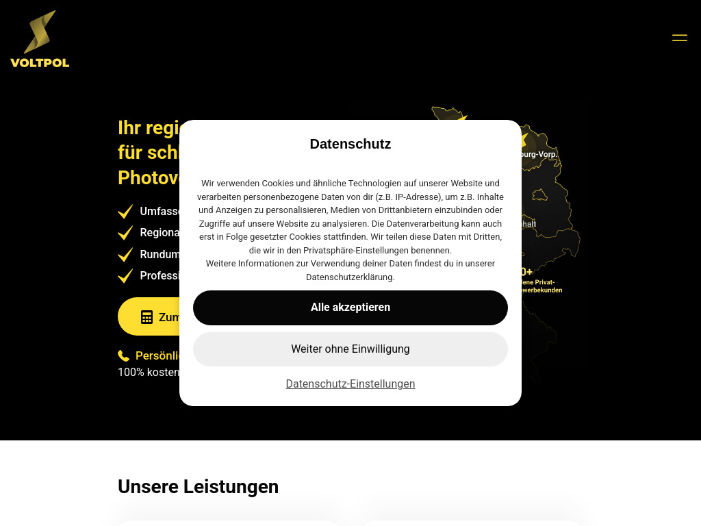 Website von Voltpol GmbH in Norderstedt