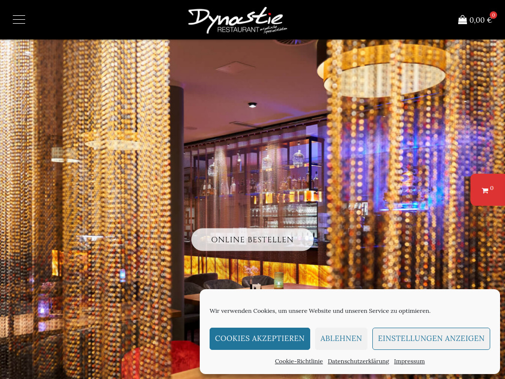 Website von Restaurant Dynastie Bad Lausick in Bad Lausick