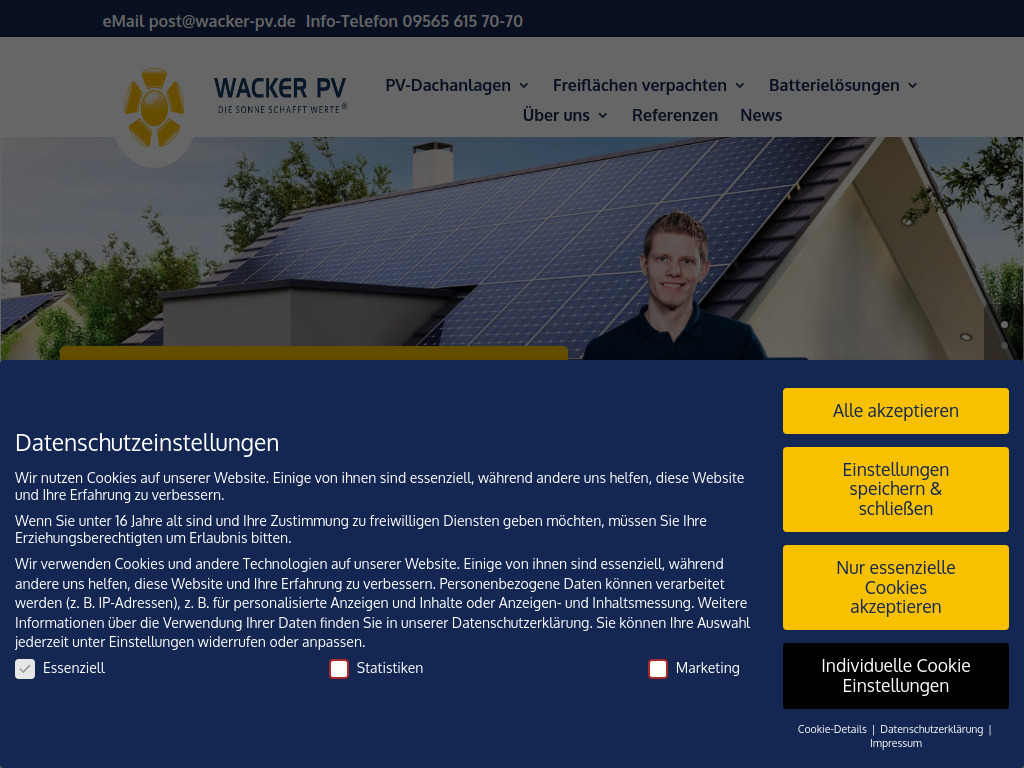 Website von Wacker Qualitätssicherung GmbH in Großheirath