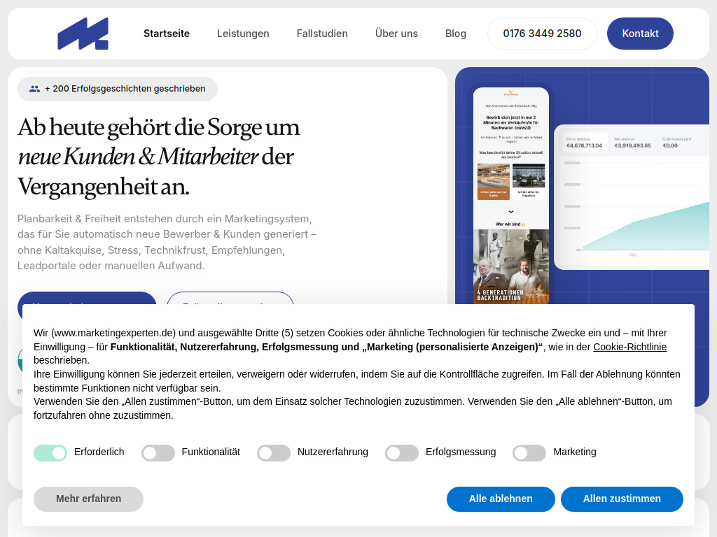 Website von Kunden- & Mitarbeitergewinnung mit Marketingexperten.de