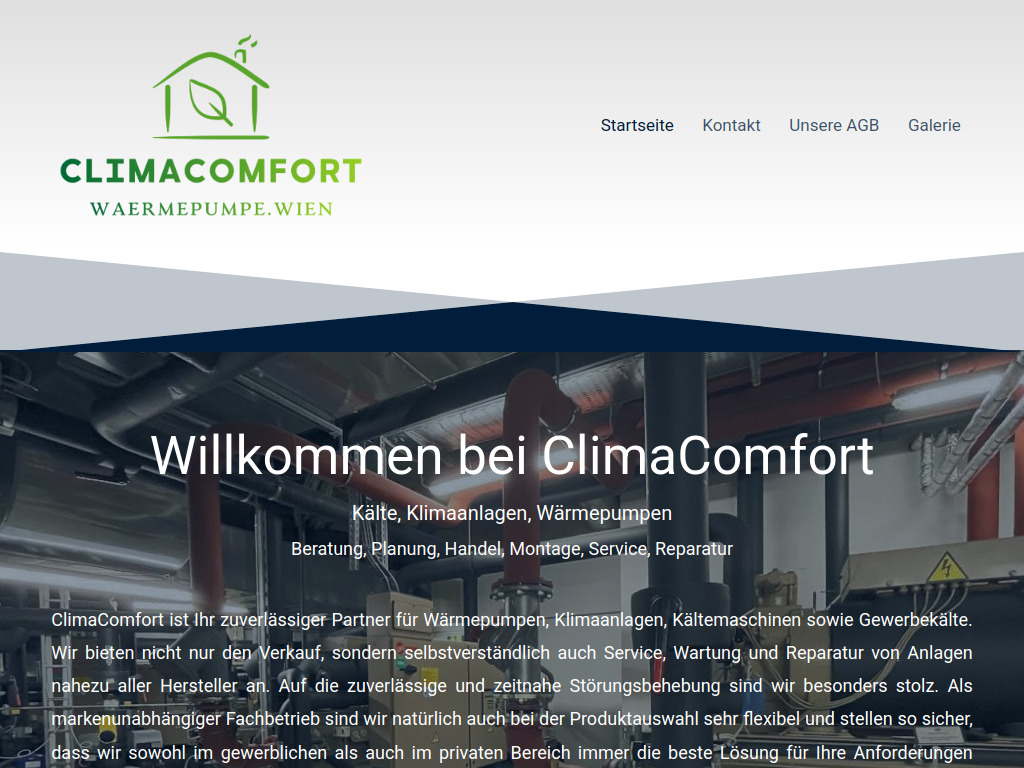 Website von ClimaComfort