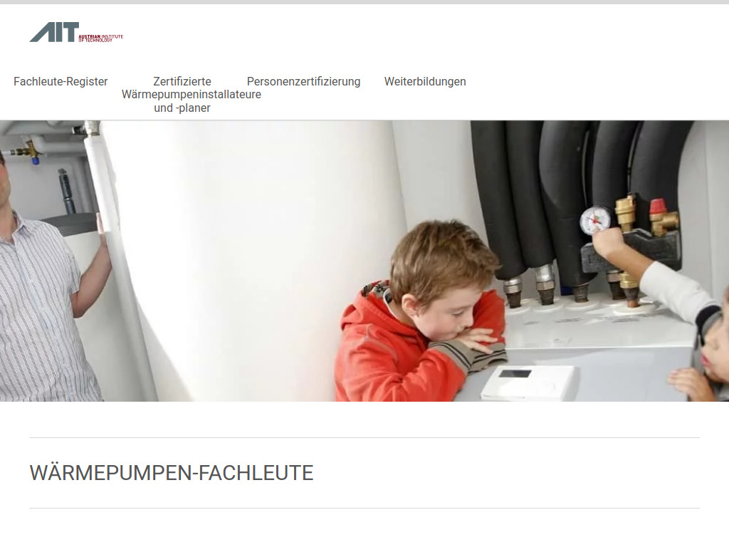 Website von AIT Austrian Institute of Technology GmbH in Wien