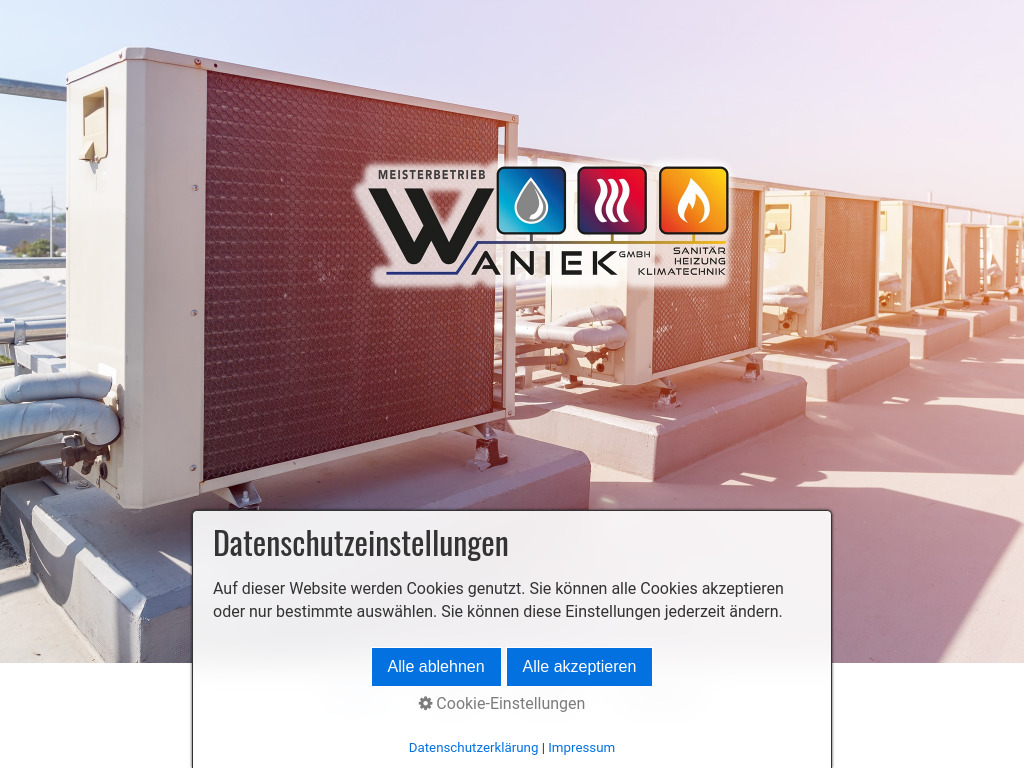 Website von Waniek GmbH in Wilhelmshaven