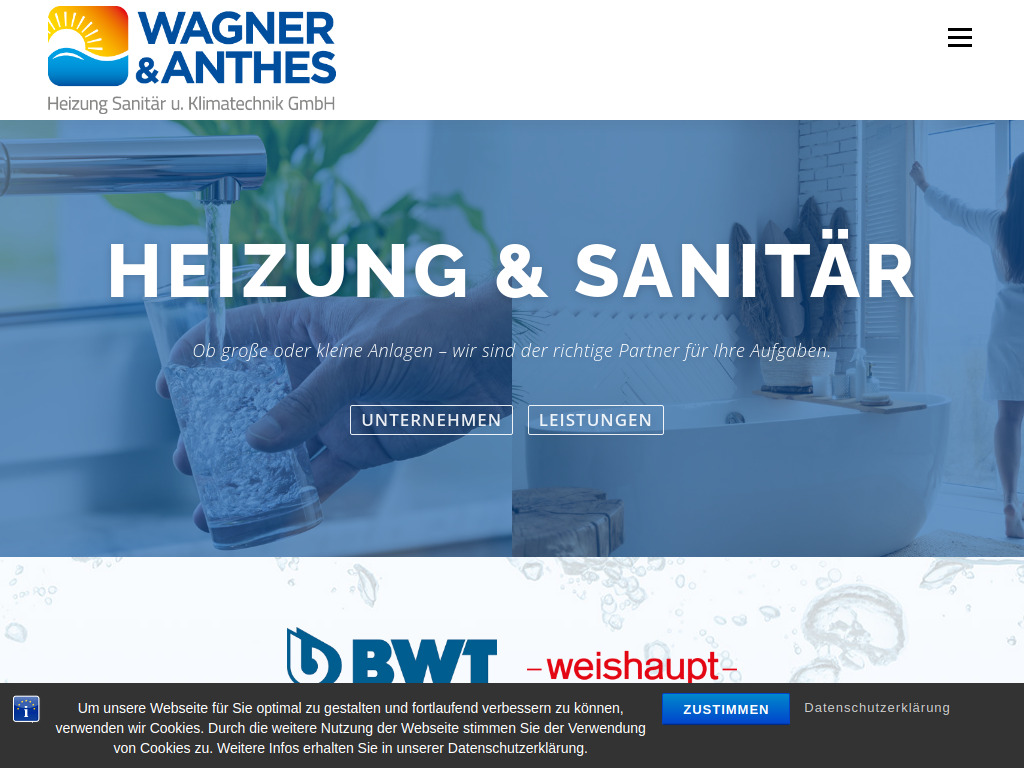 Website von Wagner & Anthes GmbH in Zwingenberg