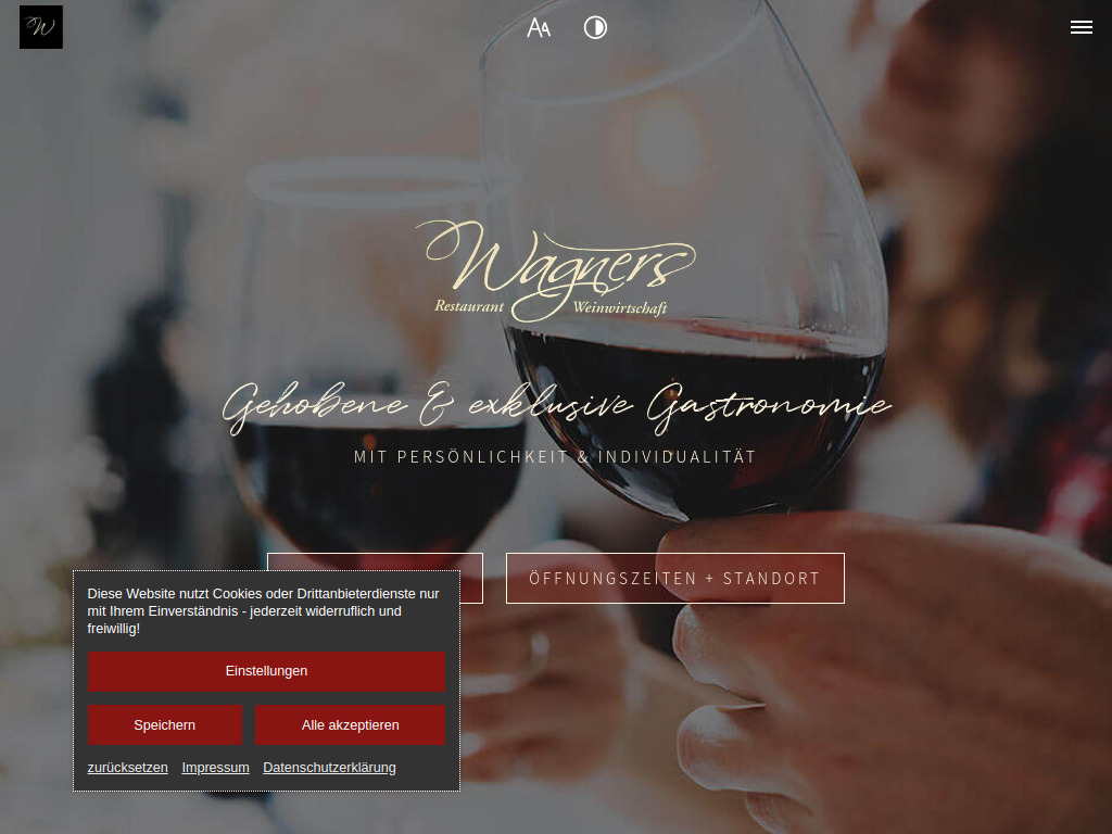 Website von Wagners Restaurant & Weinwirtschaft in Leipzig