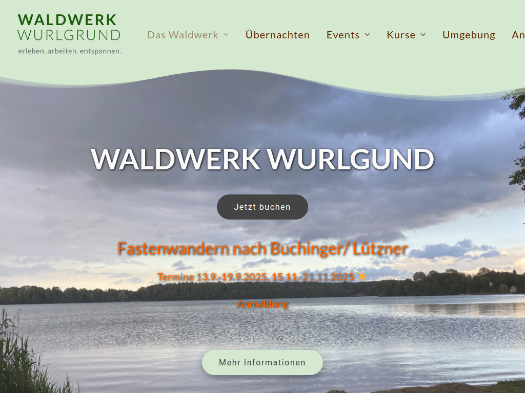 Website von Waldwerk Wurlgrund in Lychen