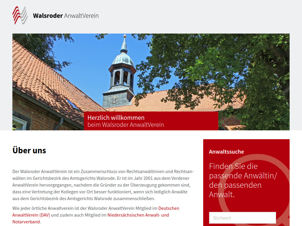 Website von Startseite - Walsroder AnwaltVerein in Bad Fallingbostel