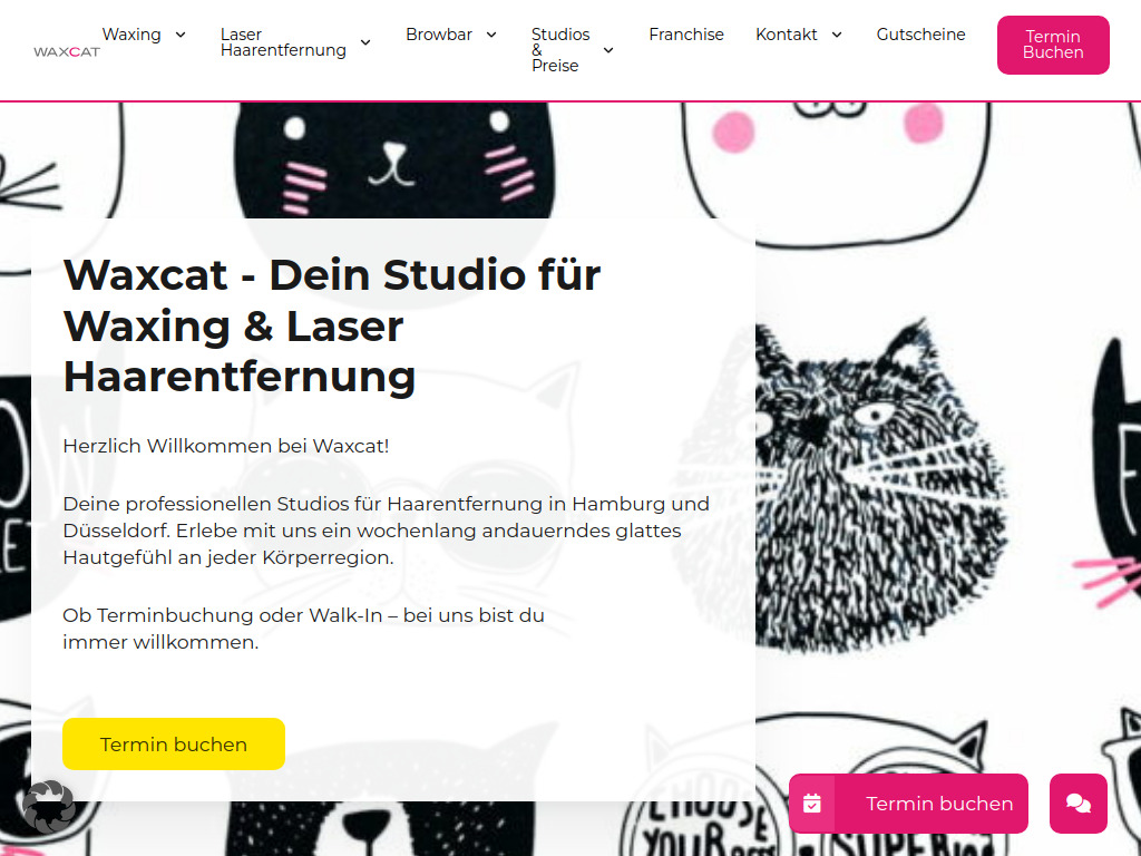 Website von Waxcat GmbH in Hamburg